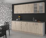 Renesme III - nowoczesny design, funkcjonalność, elegancja. Harmonijne połączenie bieli z drewnem. Nadaj kuchni wyjątkowy charakter!