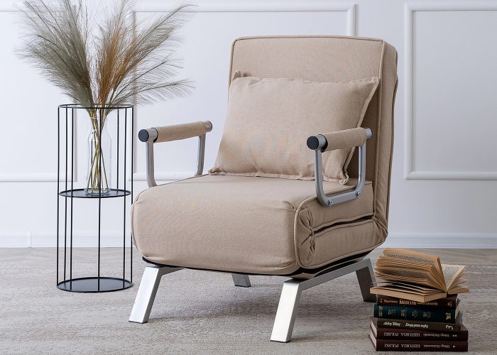Fotel rozkładany Adilio: funkcjonalność, wygoda, designerski styl. Pięć poziomów, tapicerka, stabilność. Różnorodne kolory, elegancja. Uniwersalny design.