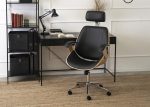 Fotel biurowy Flores - styl i funkcjonalność. Sklejka gięta, skóra ekologiczna, rozwiązania ergonomiczne. Stabilna konstrukcja. Wybierz elegancję i wygodę!
