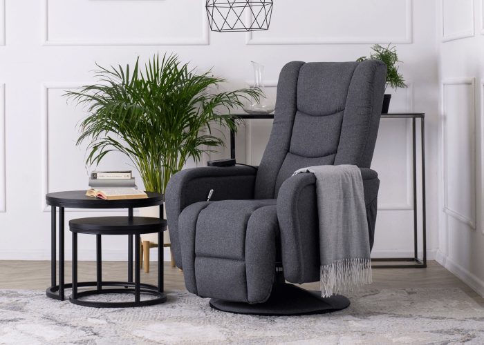 Rozkładany fotel masujący Kolorado: niezrównany komfort, elegancja. Różne kolory, ekoskóra. Masaż, regulacja pozycji, praktyczna kieszeń. Odpręż się w stylu!