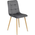Krzesło Grappo: elegancja w prostocie. Miękka tkanina welurowa, wyjątkowy komfort. Nogi w kolorze drewna. Idealne połączenie designu i praktyczności.