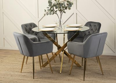 Krzesło Immizes 2: elegancja, komfort, funkcjonalność. Welur w różnych kolorach. Odporność na przetarcia. Miękka pianka HR45. Solidna konstrukcja.