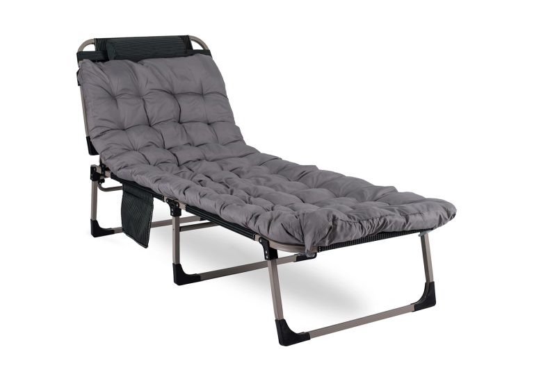 Fotel rozkładany Markos: funkcjonalność i komfort w jednym. Regulowane oparcie, stabilny mechanizm, elegancki design. Idealny do salonu, ogrodu i podróży.