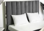 Łóżko Portimao: komfortowy sen, wyjątkowy design. Welur, chromowana stal, podnośniki gazowe, praktyczny pojemnik. Stabilne, estetyczne.