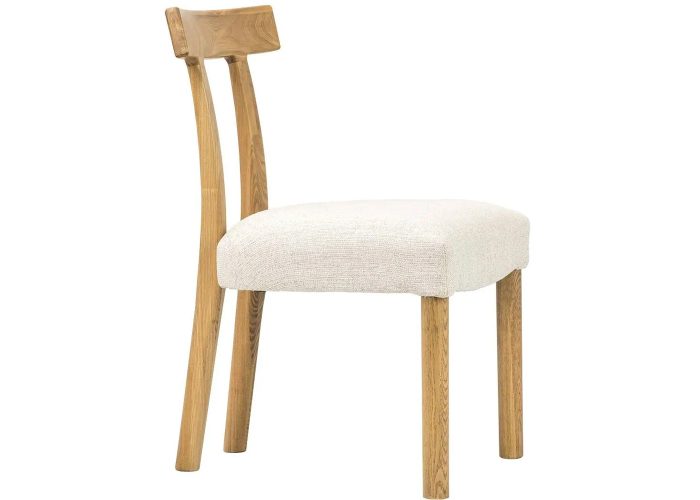 Nowoczesne dębowe krzesło loftowe z tapicerowanym miękkim siedziskiem